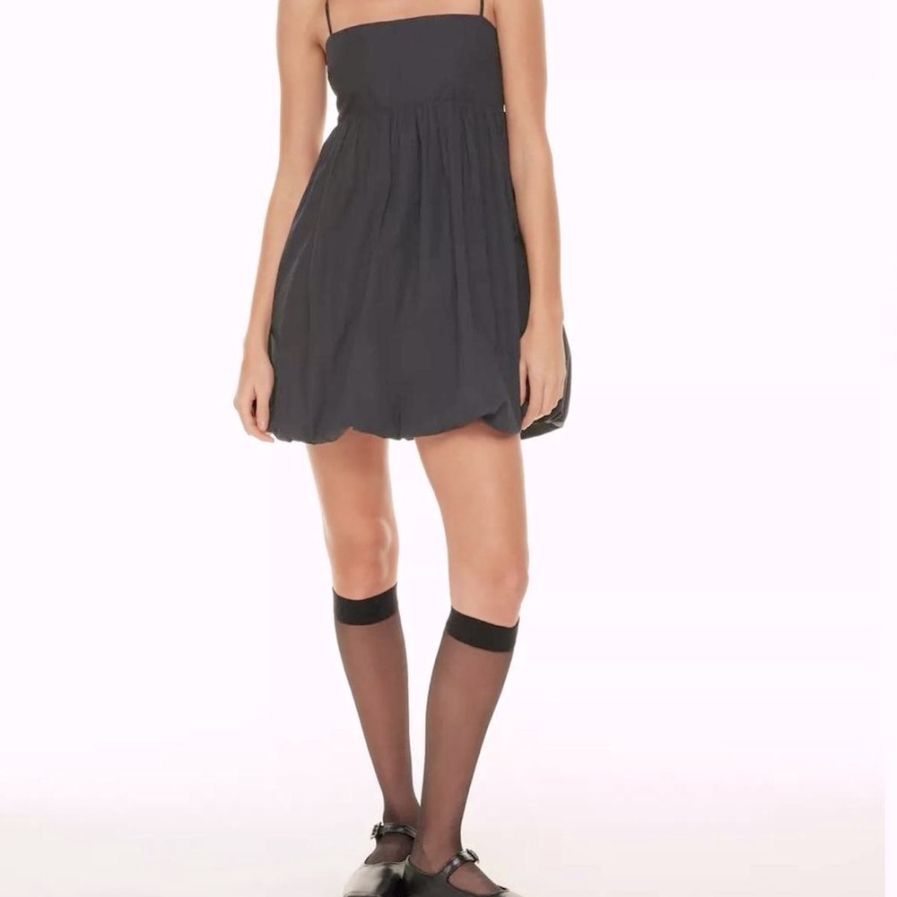 Thirty/Thirty LA Black Spaghetti Strap Bubble Mini Dress - NWT